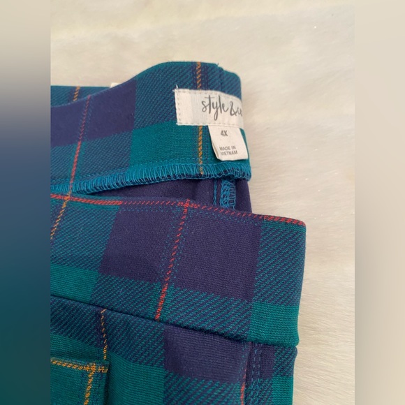 Style & Co Plaid  Pointe Paint Leggings - Size 4 x - Picture 6 of 11